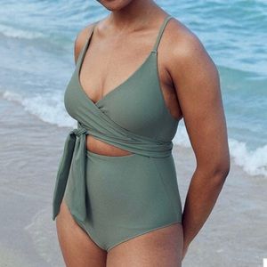 aerie Wrap One Piece Swimsuit
